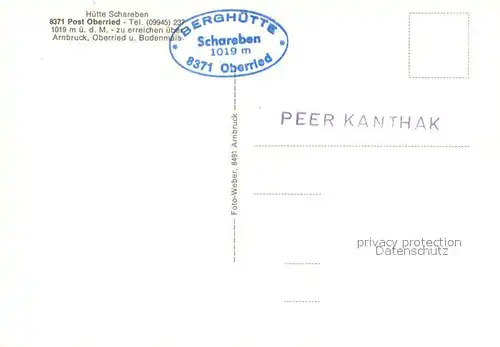 AK / Ansichtskarte Oberried_Viechtach Berghuette Schareben Kinderspielplatz Oberried Viechtach