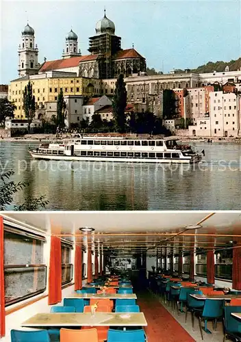 AK / Ansichtskarte Irlbach_Donau Donauschiffahrt MS Agnes Bernauer Speiseraum Irlbach Donau
