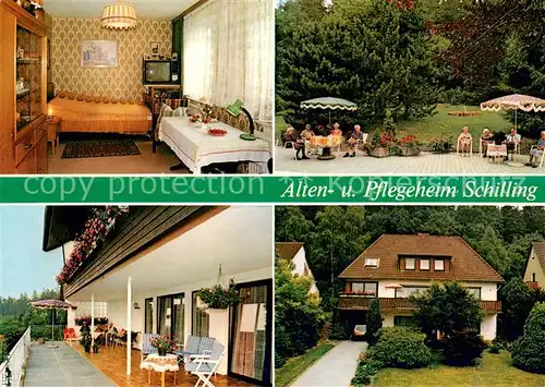 AK / Ansichtskarte Neuhaus_Solling Alten und Pflegeheim Schilling Zimmer Terrasse Neuhaus Solling