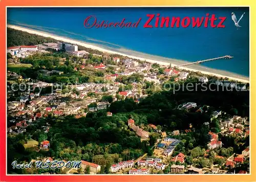 AK / Ansichtskarte Zinnowitz_Ostseebad Fliegeraufnahme Zinnowitz_Ostseebad