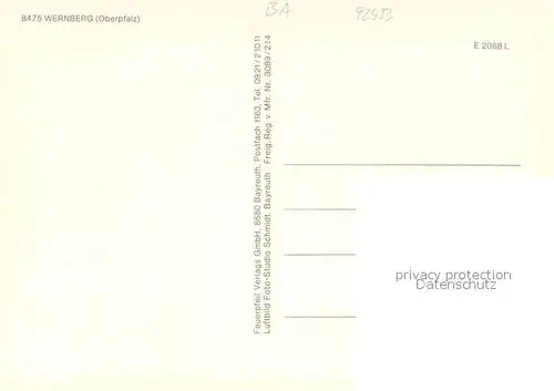 AK / Ansichtskarte Wernberg Koeblitz Fliegeraufnahme Wernberg Koeblitz