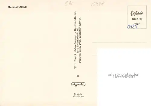 AK / Ansichtskarte Kemnath_Stadt Fliegeraufnahme Kemnath_Stadt