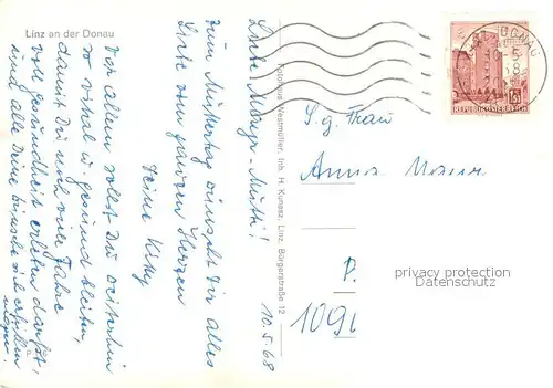 AK / Ansichtskarte Linz_Donau Fliegeraufnahme Linz_Donau