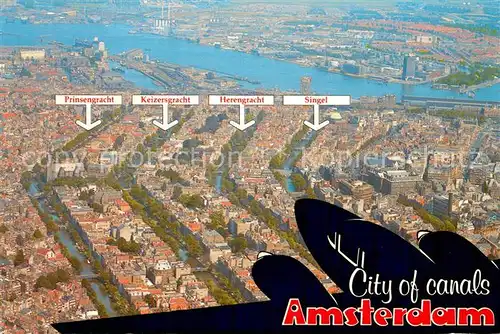 AK / Ansichtskarte Amsterdam_Niederlande Fliegeraufnahme der City Amsterdam_Niederlande