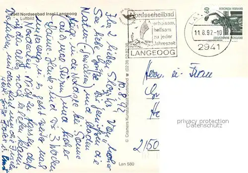 AK / Ansichtskarte Langeoog_Nordseebad Fliegeraufnahme Langeoog_Nordseebad