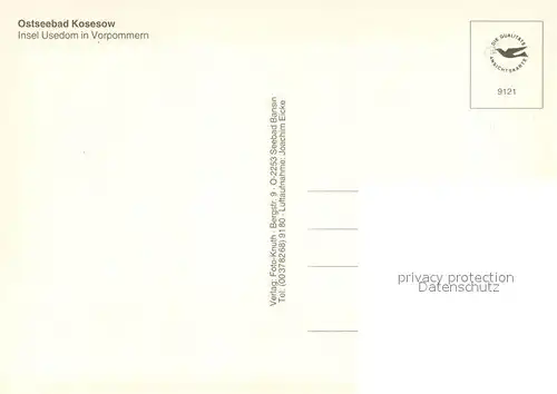 AK / Ansichtskarte Koserow_Ostseebad_Usedom Fliegeraufnahme Koserow_Ostseebad_Usedom