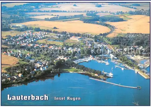 AK / Ansichtskarte Lauterbach_Ruegen Fliegeraufnahme Lauterbach Ruegen