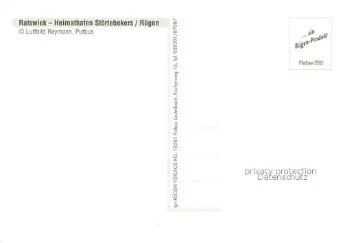 AK / Ansichtskarte Ralswiek Heimathafen Stoertebekers Fliegeraufnahme Ralswiek