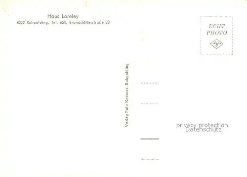 AK / Ansichtskarte Ruhpolding Panorama mit Haus Loreley Ruhpolding