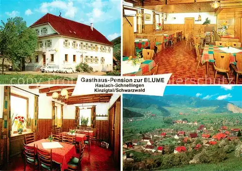 AK / Ansichtskarte Schnellingen Gasthaus Pension zur Blume Gastraeume Panorama Schnellingen