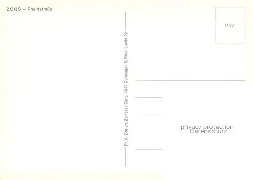 AK / Ansichtskarte Zons Rheinstrasse Zons