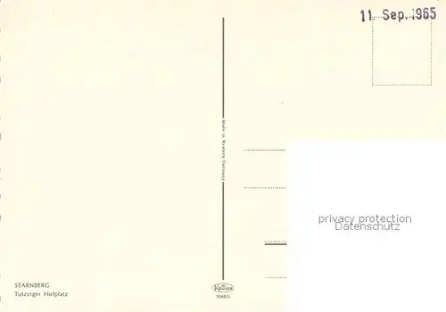 AK / Ansichtskarte Starnberg Tutzinger Hofplatz Starnberg