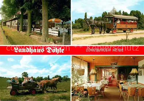 AK / Ansichtskarte Doehle Landhaus Doehle Pferdewagen Gaststube Doehle