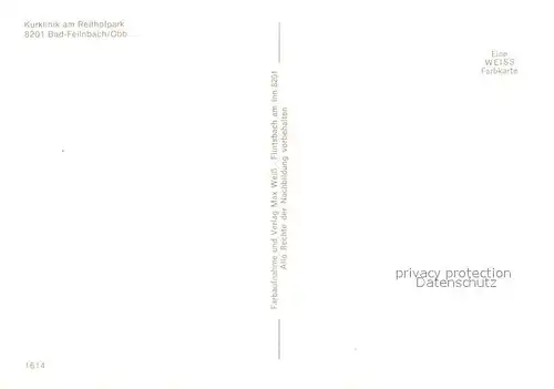 AK / Ansichtskarte Bad_Feilnbach Kurklinik am Reithofpark Bad_Feilnbach