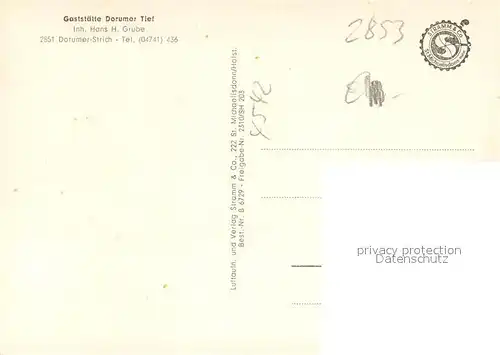 AK / Ansichtskarte Dorumer_Tief Gaststaette Dorumer Tief Fliegeraufnahme Dorumer Tief