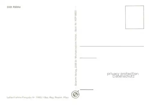 AK / Ansichtskarte Raebke Erholungspark Nord Elm Fliegeraufnahme Raebke
