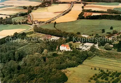 AK / Ansichtskarte Travenbrueck Benediktiner Priorat St Ansgar Nuetschau Fliegeraufnahme Travenbrueck