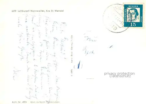 AK / Ansichtskarte Nonnweiler Fliegeraufnahme Nonnweiler