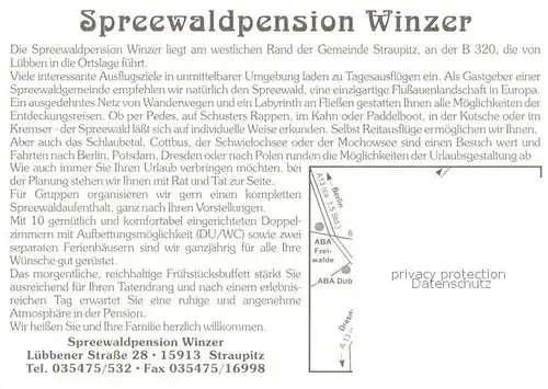 AK / Ansichtskarte Straupitz Spreewaldpension Winzer Straupitz