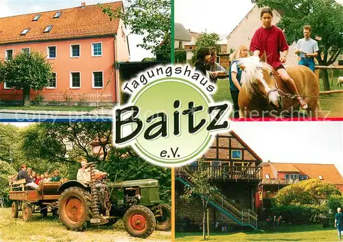 AK / Ansichtskarte Baitz Tagungshaus Baitz Reiten Trekkerfahren Baitz