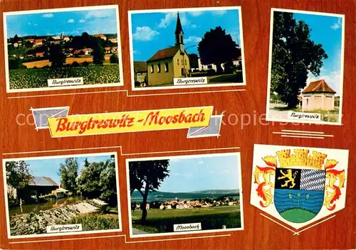 AK / Ansichtskarte Burgtreswitz Ortsansicht Kirche Kapelle Bauernhaus Moosbach Burgtreswitz