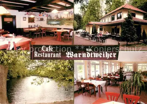 AK / Ansichtskarte Ludweiler Restaurant Am Warndtweiher Gaststuben Terrasse Weiher Ludweiler