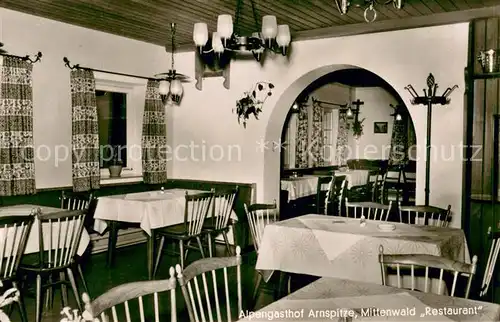 AK / Ansichtskarte Mittenwald_Bayern Alpengasthof Arnspitze Restaurant Mittenwald Bayern