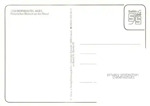 AK / Ansichtskarte Bernkastel Kues Panorama Malerischer Weinort an der Mosel Bernkastel Kues