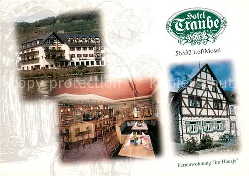 AK / Ansichtskarte Loef_Mosel Hotel Restaurant Traube Ferienwohnung Im Haeusje Fachwerkhaus Loef_Mosel