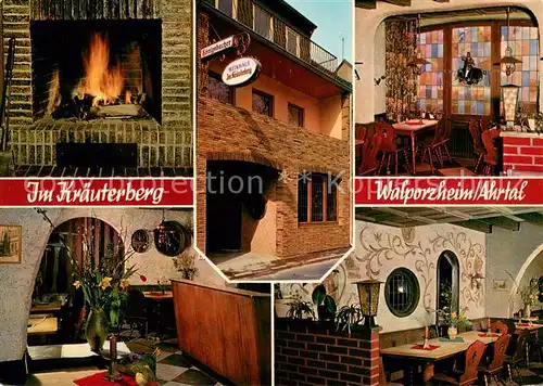AK / Ansichtskarte Walporzheim Weinhaus Im Kraeuterberg Altdeutsche Weinstube Kamin Walporzheim