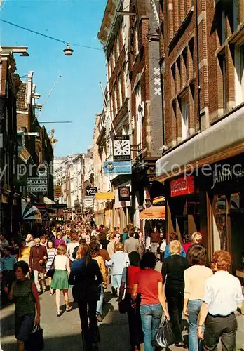 AK / Ansichtskarte Amsterdam_Niederlande Kalverstraat Fussgaengerzone Innenstadt Amsterdam_Niederlande