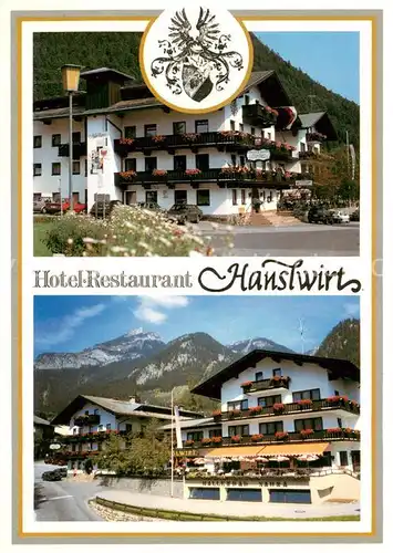 AK / Ansichtskarte Maurach_Achensee Hotel Restaurant Hanslwirt Wappen Alpen Maurach Achensee