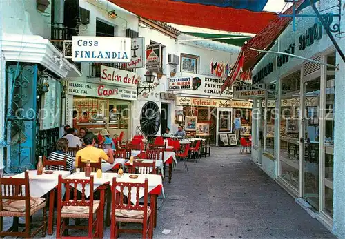 AK / Ansichtskarte Torremolinos Barrio andaluz de La Nogalera Bar Restaurant Souvenir Galeria Andalusisches Viertel Torremolinos