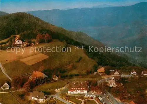 AK / Ansichtskarte Langackern Hotel Gasthof zum Engel im Schwarzwald Fliegeraufnahme Langackern