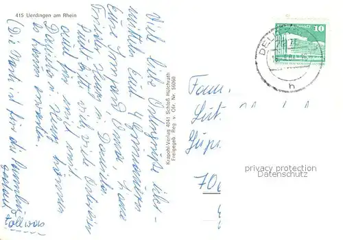 AK / Ansichtskarte Uerdingen Rheinbruecke Fliegeraufnahme Uerdingen