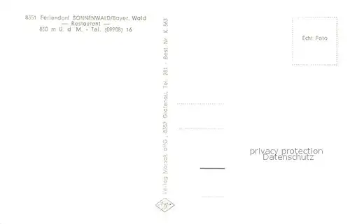 AK / Ansichtskarte Sonnenwald_Schoefweg Restaurant 