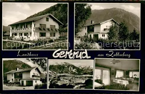 AK / Ansichtskarte Zell_Ruhpolding Landhaus Gertrud am Zellerberg Panorama Gaststube Zell Ruhpolding