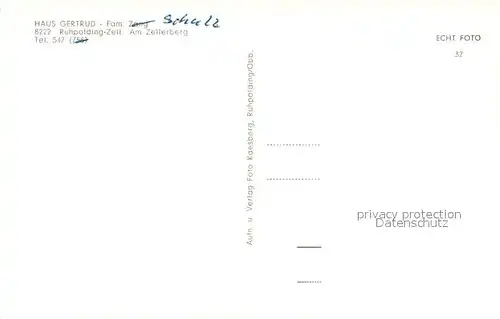 AK / Ansichtskarte Zell_Ruhpolding Landhaus Gertrud am Zellerberg Panorama Gaststube Zell Ruhpolding