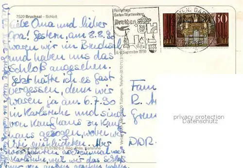 AK / Ansichtskarte Bruchsal Schloss Fliegeraufnahme Bruchsal