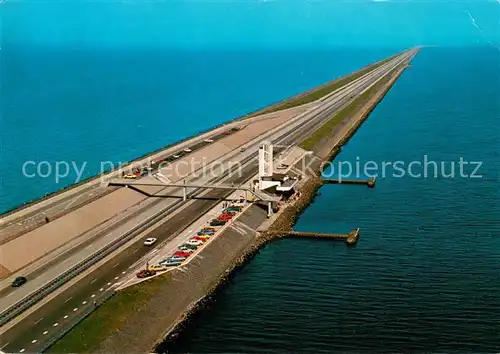 AK / Ansichtskarte Niederlande Monument Afsluitdijk Fliegeraufnahme Niederlande