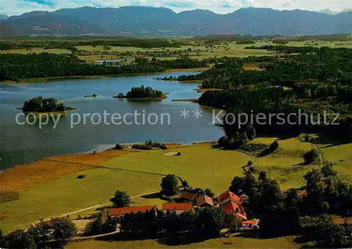 AK / Ansichtskarte Seeshaupt Privatklinik Lauterbacher Muehle Fliegeraufnahme Seeshaupt