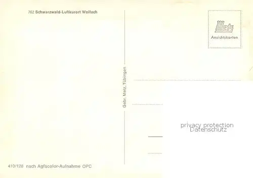 AK / Ansichtskarte Wolfach Fliegeraufnahme Wolfach