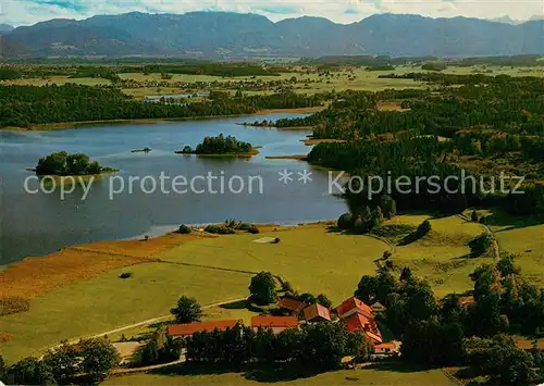 AK / Ansichtskarte Seeshaupt Privatklinik Lauterbacher Muehle Fliegeraufnahme Seeshaupt