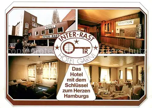 AK / Ansichtskarte Hamburg Hotel Inter Rast Rezeption Gastraeume Hamburg