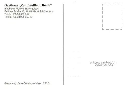 AK / Ansichtskarte Gross_Schoenebeck Gasthaus Zum Weissen Hirsch Brunnen Terrasse Gross Schoenebeck