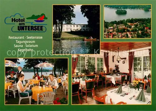AK / Ansichtskarte Bantikow Hotel am Untersee Restaurant Seeterrasse Fliegeraufnahme Bantikow