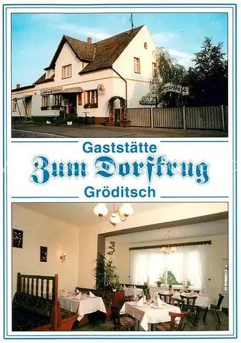 AK / Ansichtskarte Groeditsch Gaststaette Zum Dorfkrug Gaststube Groeditsch