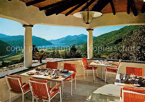 AK / Ansichtskarte Bosco_Luganese Gartenhotel Villa Margherita Terrasse Bosco Luganese