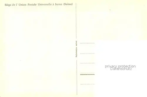AK / Ansichtskarte Bern_BE Siege de lUnion Postale Universella a Berne Bern_BE