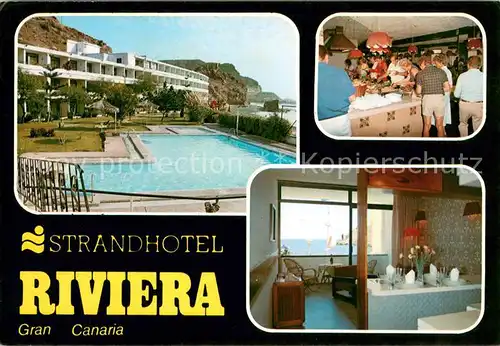 AK / Ansichtskarte Playa_del_Cura_Gran_Canaria Strandhotel Riviera Speisesaal Zimmer Pool Playa_del